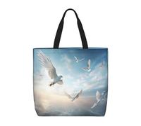 Kfjghhl Flock Of Birds Sac fourre-tout grande capacité avec fermeture éclair pour femme et fille