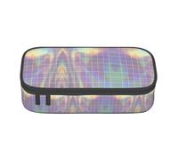 Kfjghhl Grande trousse carrée réfléchissante pour filles et garçons - Grande capacité - Compartiments à fermeture éclair