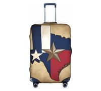 Kfjghhl Housse de bagage lavable Map01 avec drapeau de l'État du Texas pour valise de 45,7 à 81,3 cm, blanc, L