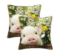 Kfjghhl Housse de coussin décorative en forme de cochon de viol - 4 tailles - Carré