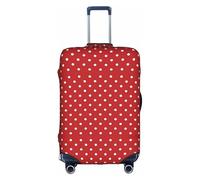 Kfjghhl Housse de protection lavable à gros pois blancs pour valise de voyage de 45,7 à 81,3 cm, blanc, L