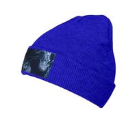 Kfjghhl Jellyfish in Deep Ocean Bonnet tricoté chaud pour femme avec doublure en polaire thermique Bleu