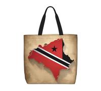 Kfjghhl Map01 Sac fourre-tout grande capacité avec fermeture éclair pour femme Motif drapeau de Trinité-et-Tobago