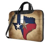 Kfjghhl Map01 Sacoche pour ordinateur portable avec compartiment pour ordinateur portable Motif drapeau du Texas, Noir , 13 inch