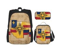 Kfjghhl Map01 Trousse à crayons avec motif drapeau du Nouveau-Mexique pour garçons et filles