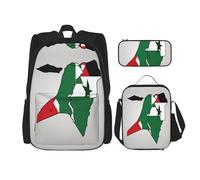 Kfjghhl Map02 Trousse à crayons avec drapeau de l'État de Palestine pour garçons et filles