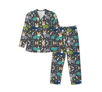 Kfjghhl Porter des vêtements de pyjama à manches longues pour chiens Corgi pour hommes portant des vêtements pour chiens Corgi Ensemble de pyjama à manches longues pour hommes Vêtements de détente