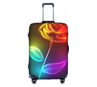 Kfjghhl Red Rose Art Housse de protection lavable pour valise de voyage 45,7 à 81,3 cm, blanc, L