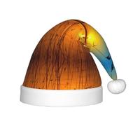 Kfjghhl Reeds By The River Chapeau de Père Noël pour enfants Chapeaux de Noël Couvre-chef Unisexe Chapeau de Noël Nouvel An Fête festive