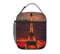 Kfjghhl Sac à déjeuner isotherme Tour de Paris pour femme adulte Sac à déjeuner Sac fourre-tout pour l'école, le pique-nique, les voyages, le barbecue