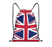 Kfjghhl Sac à dos avec cordon de serrage drapeau du Royaume-Uni - Sac de sport en vrac - Pour femme et homme - Pour sports de plein air, Noir , M, Vacances
