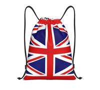 Kfjghhl Sac à dos avec cordon de serrage drapeau du Royaume-Uni - Sac de sport en vrac - Pour femme et homme - Pour sports de plein air, Noir , S, Vacances