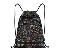 Kfjghhl Sac à dos avec cordon de serrage Formule mathématique Sac de sport Sac à dos en vrac Sac de sport Cinch Sac de gym Femmes Hommes Enfants Sport de plein air, Noir , S, Vacances