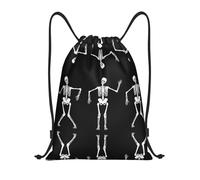 Kfjghhl Sac à dos avec cordon de serrage squelette cool - Sac de sport en vrac - Sac de gym pour femmes, hommes, enfants - Sport de plein air, Noir , S, Vacances