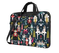 Kfjghhl Sac classique pour ordinateur portable Motif Casse-noisette Ballet Noël Danse Porte-documents Compartiment pour ordinateur portable Élégant Sac d'affaires Bureau séparé, Noir , 15.6 inch