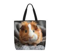 Kfjghhl Sac fourre-tout de grande capacité avec fermeture éclair pour femme et fille Motif cochon d'Inde