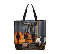 Kfjghhl Sac fourre-tout de grande capacité pour guitare électrique avec fermeture éclair pour femme et fille