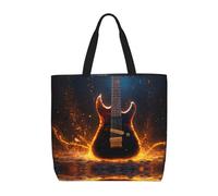 Kfjghhl Sac fourre-tout de grande capacité pour guitare électrique avec fermeture éclair pour femme et fille
