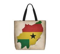 Kfjghhl Sac fourre-tout Map04 avec drapeau Sao Tomé et Principe - Grande capacité - Fermeture éclair - Pour femme et fille
