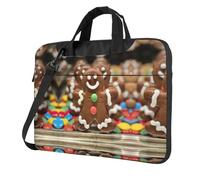Kfjghhl Sac pour ordinateur portable classique Bonbons en pain d'épices Sac pour ordinateur portable Compartiment pour ordinateur portable Élégant Sac d'affaires Bureau séparé, Noir , 14 inch