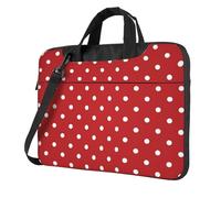 Kfjghhl Sacoche classique à gros pois blancs pour ordinateur portable, porte-documents, compartiment pour ordinateur portable, sac d'affaires élégant pour bureau séparé, Noir , 14 inch