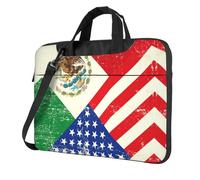 Kfjghhl Sacoche classique pour ordinateur portable avec compartiment pour ordinateur portable Motif drapeau mexicain américain élégant, Noir , 13 inch