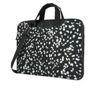 Kfjghhl Sacoche classique pour ordinateur portable motif léopard noir et blanc avec compartiment pour ordinateur portable, Noir , 14 inch