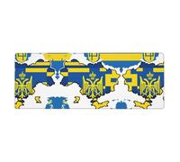 Kfjghhl Tapis de souris avec motif drapeau de l'Ukraine - Carte 01 - Grand tapis de souris - 80 x 30 x 0,3 cm - Base en caoutchouc