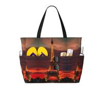 Kfjghhl Tower Paris Sac fourre-tout de grande capacité pour femme avec poches pour ordinateur portable, sac à main pour le travail, la gym pour adultes