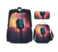 Kfjghhl Trousse à crayons avec microphone et note de musique pour garçons et filles