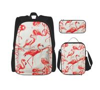 Kfjghhl Trousse à crayons flamants roses sur blanc Sac à dos Sac à déjeuner Sac à dos d'école Sac à dos Sac à dos Sac à dos Sac à dos Sac à dos Sac