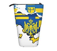 Kfjghhl Trousse à crayons légère avec drapeau de l'Ukraine Carte 01 pour fille - Grand support pour étudiants adultes et garçons - Cadeau pour enfant