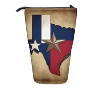 Kfjghhl Trousse à crayons Map01 avec drapeau de l'État du Texas - Grande trousse légère pour étudiants, adultes et garçons - Cadeau pour enfant