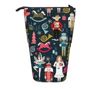 Kfjghhl Trousse à crayons pour femme Motif Casse-noisette Ballet de Noël Grande taille Support léger Étudiants Adultes Garçons Cadeaux Enfant Crayon debout