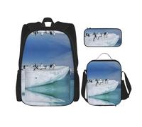 Kfjghhl Trousse à crayons Snow Mountain Pingouin Sac à dos Sac à déjeuner Sac à dos d'écolier Sac à dos Sac à dos Sac à dos Sac à dos