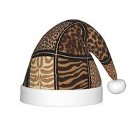 Kfjghhl Wild Zoo Chapeau de Père Noël pour enfants Chapeaux de Noël Couvre-chef Unisexe Chapeau de Noël Nouvel An Fête festive