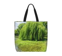 Kfjghhl Willow Tree Sac fourre-tout grande capacité avec fermeture éclair pour femme ou fille