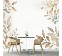 kfjhgbdshhj Fresque murale rétro en 3D avec feuilles et branches, idéale pour une décoration murale moderne autour d'un mur TV, 300 cm x 210 cm. Affiche - Giclee - Tableau sans cadre