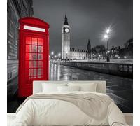 kfjhgbdshhj Papier peint photo effet 3D représentant une scène nocturne de Londres, intissé, idéal pour le salon, la cuisine, la chambre et la chambre d'enfant, 150 cm x 105 cm.