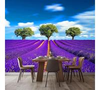 kfjhgbdshhj Papier peint photo Lavender Estate, intissé, poster photo, fresque murale, décoration murale, pour chambre, salon, chambre d'enfant, effet panoramique 3D, 400 cm x 280 cm