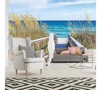 kfjhgbdshhj Toile murale intissée représentant un chemin de haies, plantes naturelles, herbe, sable, horizon et mer, 150 cm x 105 cm Affiche - Giclee - Tableau sans cadre