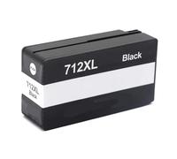 KFJHTWG Cartouche à Encre à Jet d'encre remanufacturée 712xl 3ED71A 3ED67A Compatible avec T210 T230 T250 T650(712XL Black)