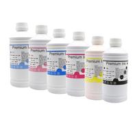 KFJHTWG Encre de Pigment 500 ML Compatible avec Une Utilisation Compatible avec L1300 L1455 L800 L801 L805 L810 L850 L1800 L353 L355 L358 L360 L363 1390 R330 Imprimantes(6pcs BK C M Y LC LM)
