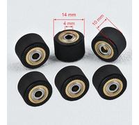 KFJHTWG Ensemble de Roues à Rouleaux de pincement 3PC Compatible avec Mimaki Roland CAMM Graphtec CE5000 120 LIYU Cutter Feed Rubber Copper(3pcs 4x10x14mm)