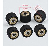 KFJHTWG Ensemble de Roues à Rouleaux de pincement 3PC Compatible avec Mimaki Roland CAMM Graphtec CE5000 120 LIYU Cutter Feed Rubber Copper(3pcs 4x10x16mm)