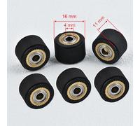 KFJHTWG Ensemble de Roues à Rouleaux de pincement 3PC Compatible avec Mimaki Roland CAMM Graphtec CE5000 120 LIYU Cutter Feed Rubber Copper(3pcs 4x11x16mm)