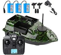 KFJZGZZ Bateau D'appât De Pêche Intelligent, Amorceur Peche Carpe GPS, Télécommandé 500m avec Feu Navigation LED, Convient pour Une Utilisation Nocturne et Nuageuse, home, 12000mAh