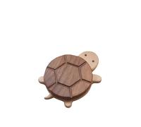 KFMON 13 * 9 * 1.2CM 1/2 pièces Dessous de Plat en Bois pour Plats Chauds de Cuisine Tapis de Dessous de Plat en Bois en Forme de Tortue et Support de théière