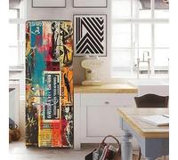 KFMON 40/50 * 120/150 cm Fridge Wraps Kitchen Fridge Stickers, 26style étanche de réfrigérateur en Vinyle enveloppe, Facile à Nettoyer, décor d'autocollants de réfrigérateur