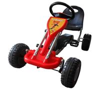 KFPOERTFGD Kart à pédale pour enfants de 3 à 5 ans, jaune, avec roue libre et essieu pendulaire, voiture à pédale stable pour le plaisir en plein air jusqu'à 30 kg